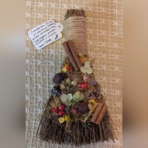 Handmade Little Dried Botanical & Cinnamon Broom